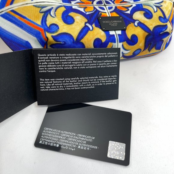 Dolce & Gabbana Nylon Fanny Pack with Maiolica Print - Blue, NWT and never used - Picture 10 of 14